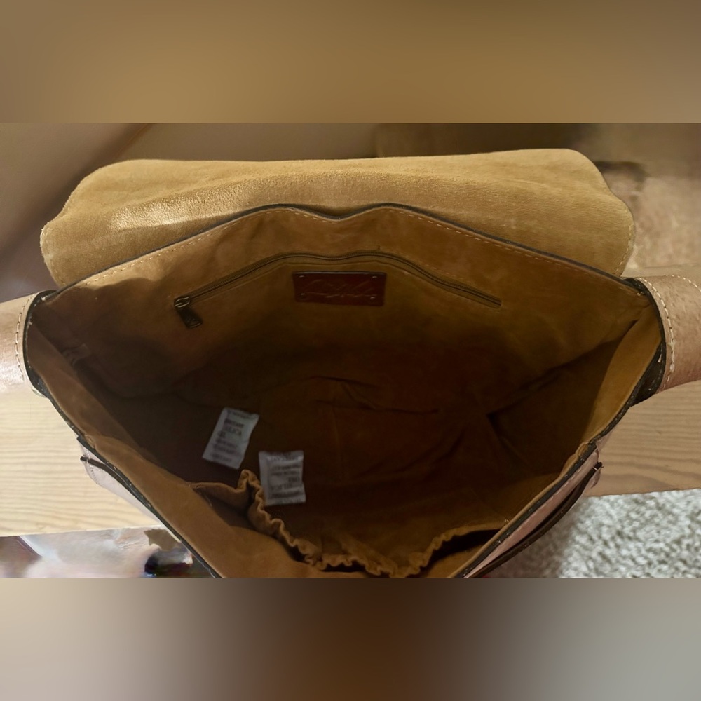 Patricia Nash Natural Tooled Rosolini Leather Saddle Bag-NEW - Picture 11 of 16